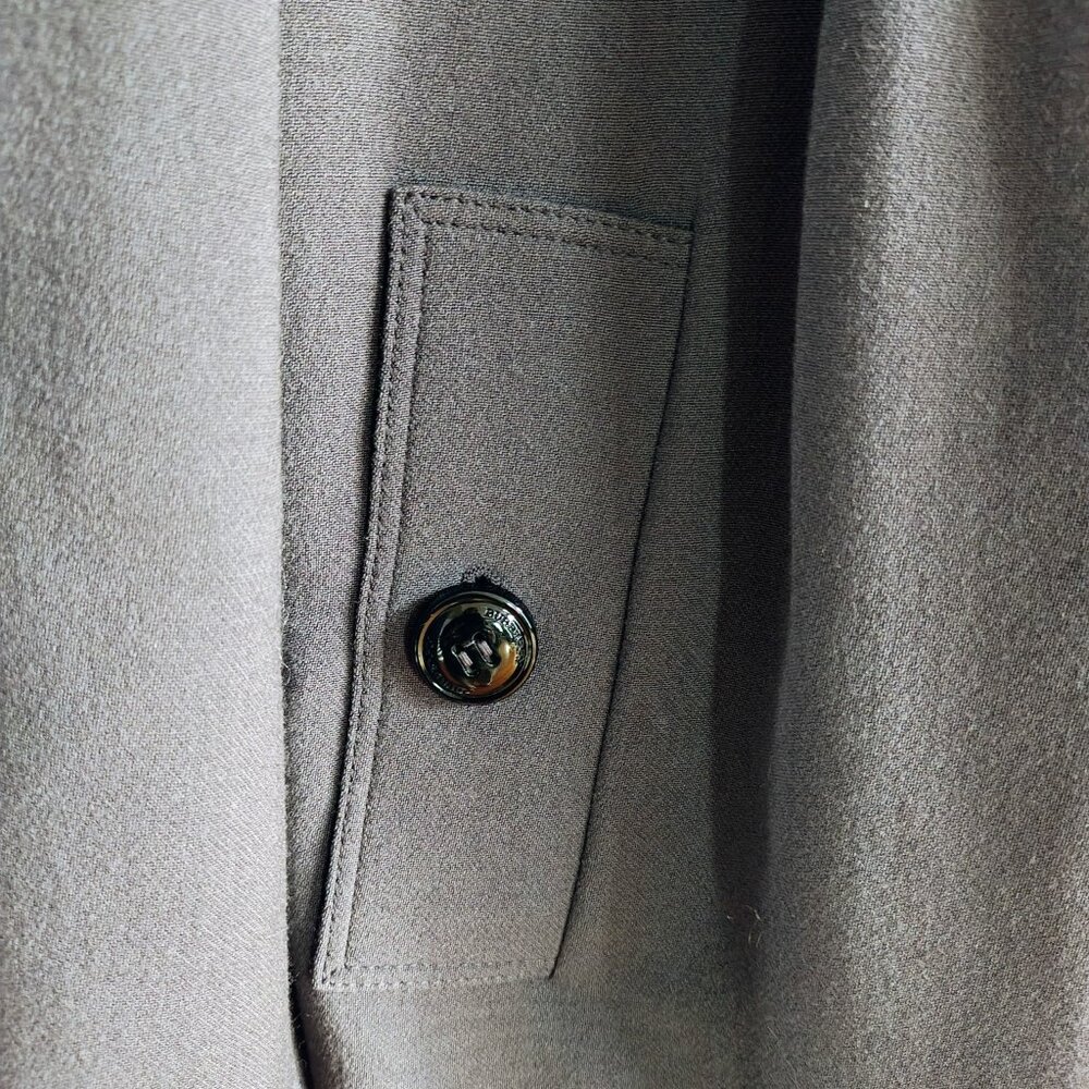 BURBERRY Wool Ruffle Placket Coat - Picture 9 of 14